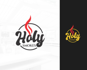 Logo Design by Djamdesign for Holy Smokes! Authentic BBQ | Design: #27535805
