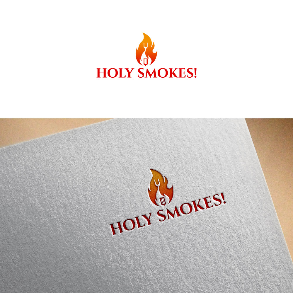 Diseño de Logo por Trident para Holy Smokes! Authentic BBQ | Diseño #27536632