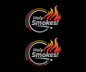 Logo Design by N M Designs for Holy Smokes! Authentic BBQ | Design: #27583543
