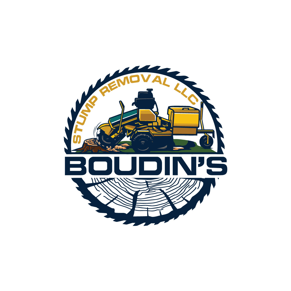 Logo Design by Miller.. for Boudin's Stump Removal  | Design #27527687