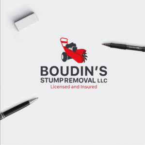 Logo Design by Brewyart Creative for Boudin's Stump Removal  | Design #27538070
