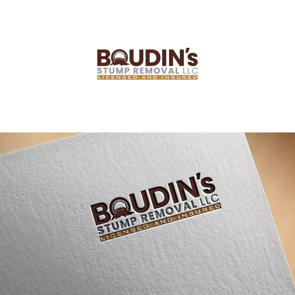 Logo Design by Trident for Boudin's Stump Removal  | Design #27527740