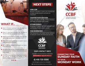 Design de Flyer par Fusionex Studio pour Canadian Christian Business Fed | Design : #27529900