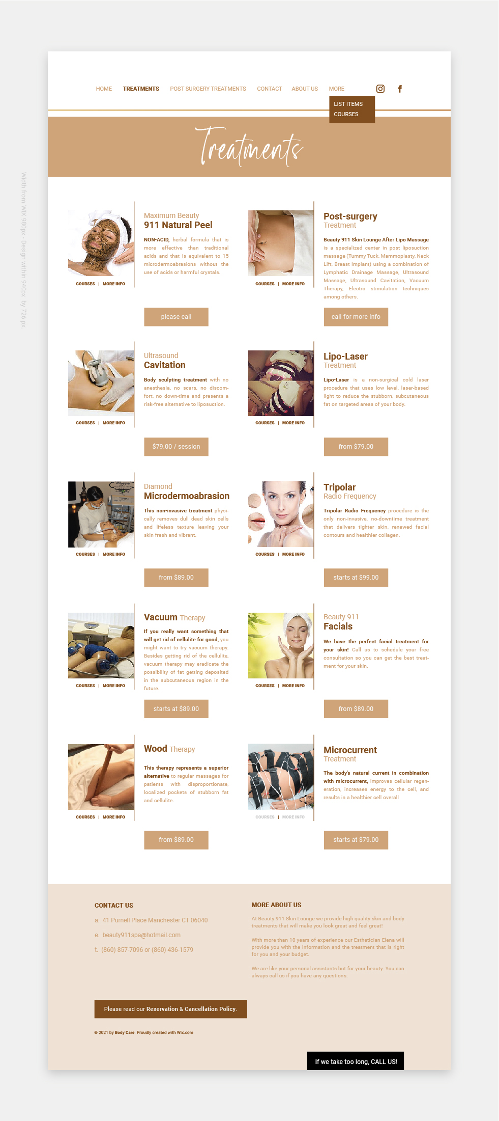 Wix Design by Lammy for Beauty 911 LLC | Design #27556029