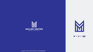 Miller United Real Estate  (the Real Estate can be secondary in size/ location). The Company is likely to be referred to as Miller United so we would also consider options that only use t hose two words | Logo-Design von Catalogo