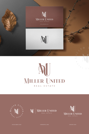 Miller United Real Estate  (the Real Estate can be secondary in size/ location). The Company is likely to be referred to as Miller United so we would also consider options that only use t hose two words | Diseño de Logo por Modeform