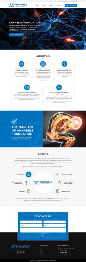 Annabels Foundation is a new grant making charity set up in the UK. | Diseño Web por Sbss