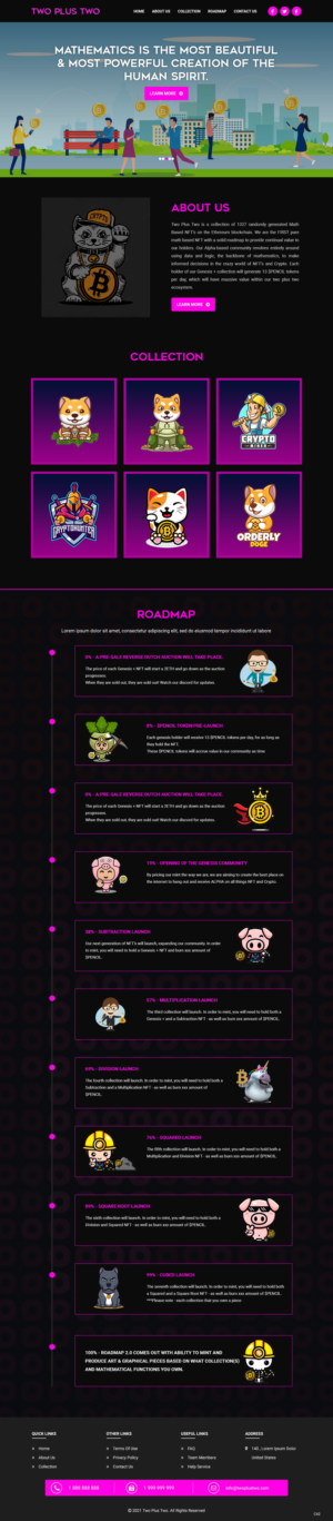 Simple Landing Page in NFT/Crypto Space for new project | Web-Design von pb