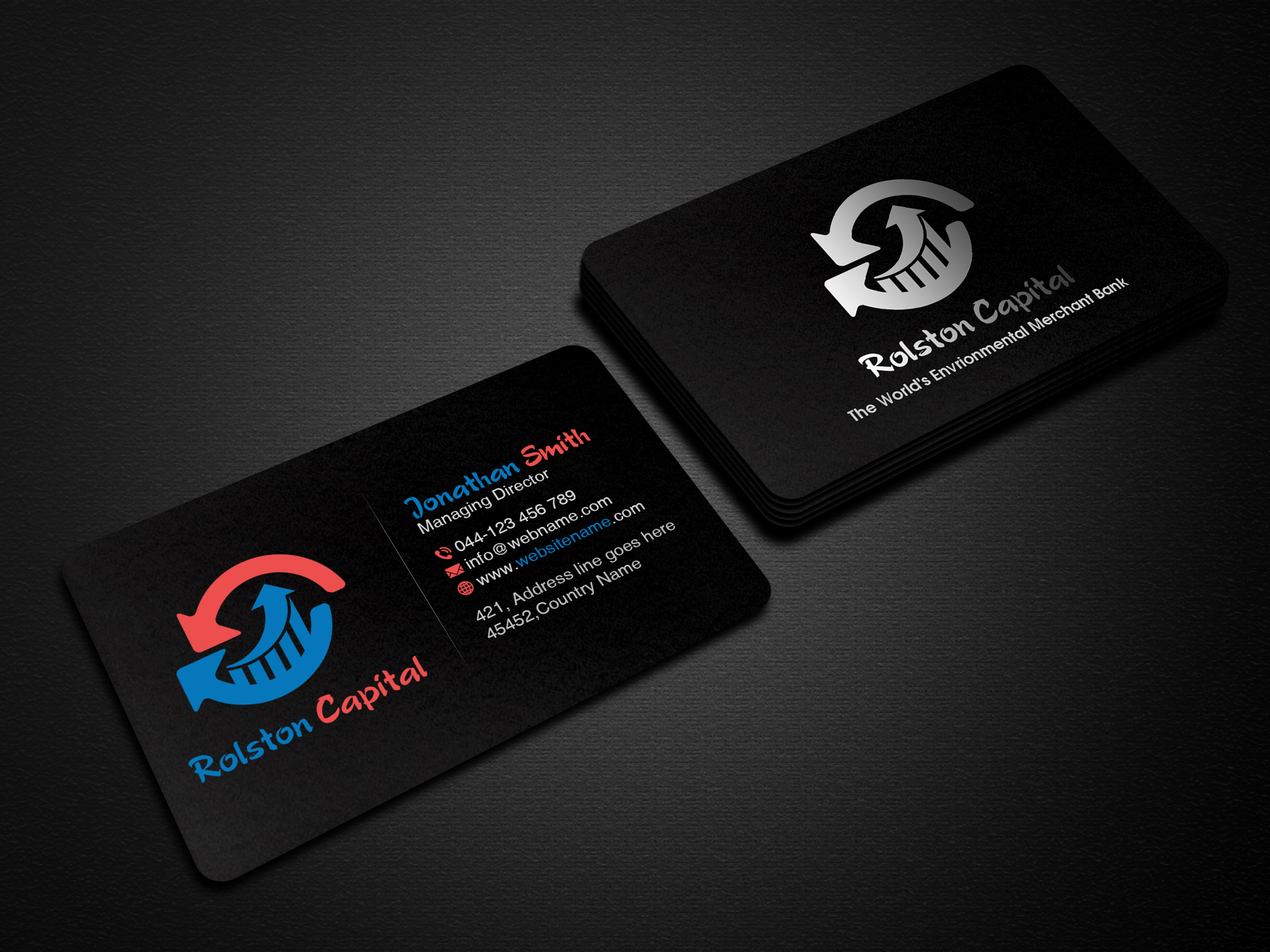 Business Card Design by Creations Box 2015 for Viridi capital  | Design #27549852