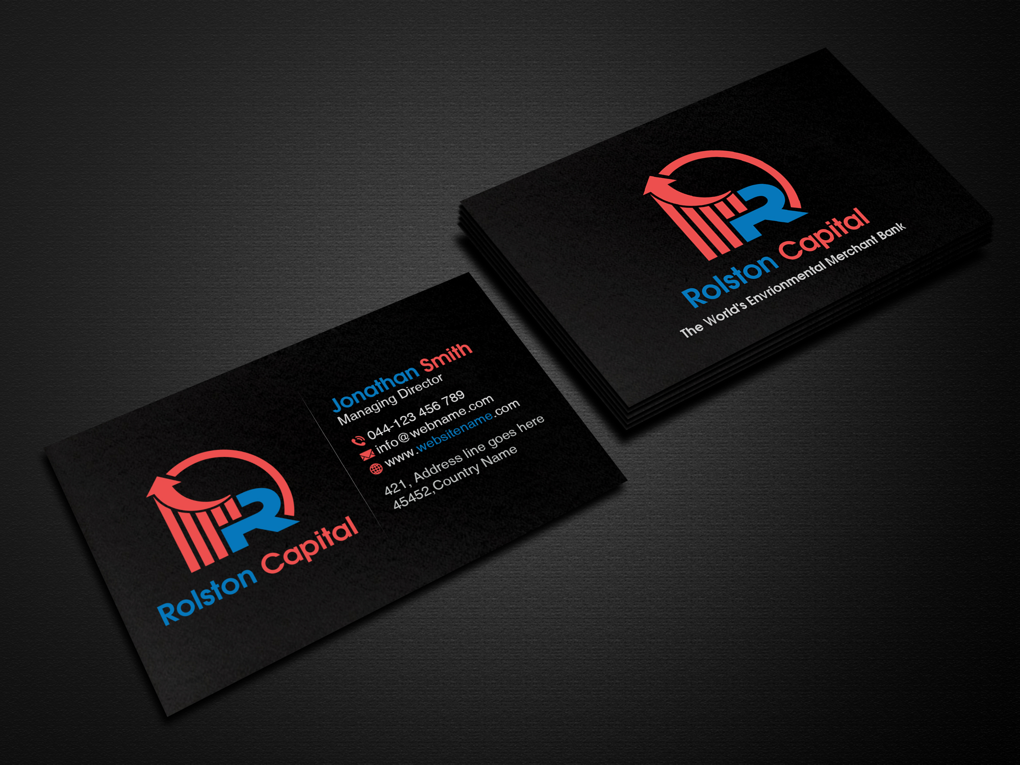 Business Card Design by Creations Box 2015 for Viridi capital  | Design #27549853