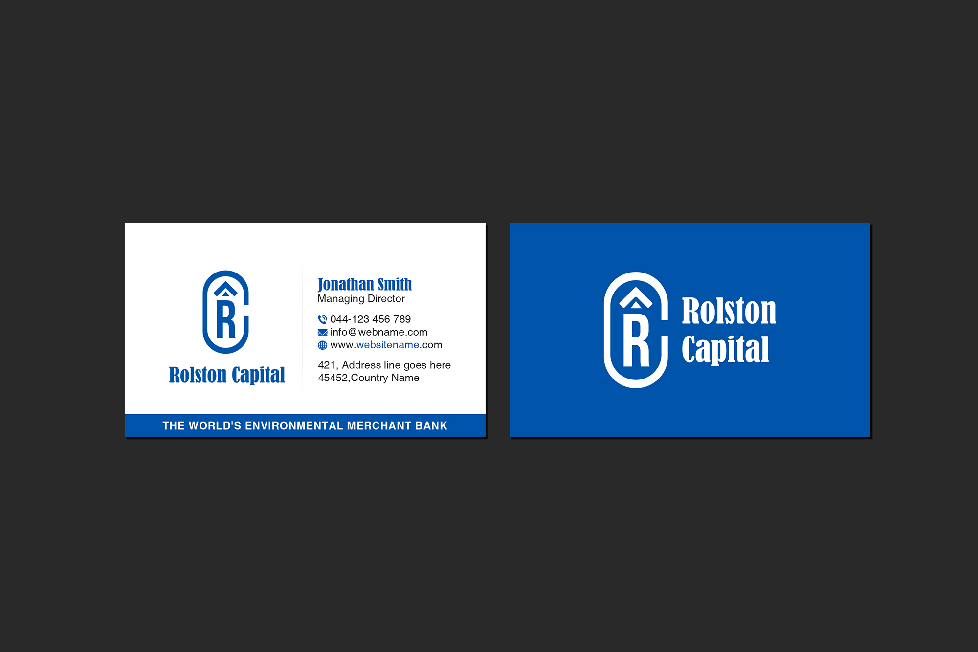 Diseño de Tarjeta de Presentación por Creations Box 2015 para Viridi capital  | Diseño #27553489