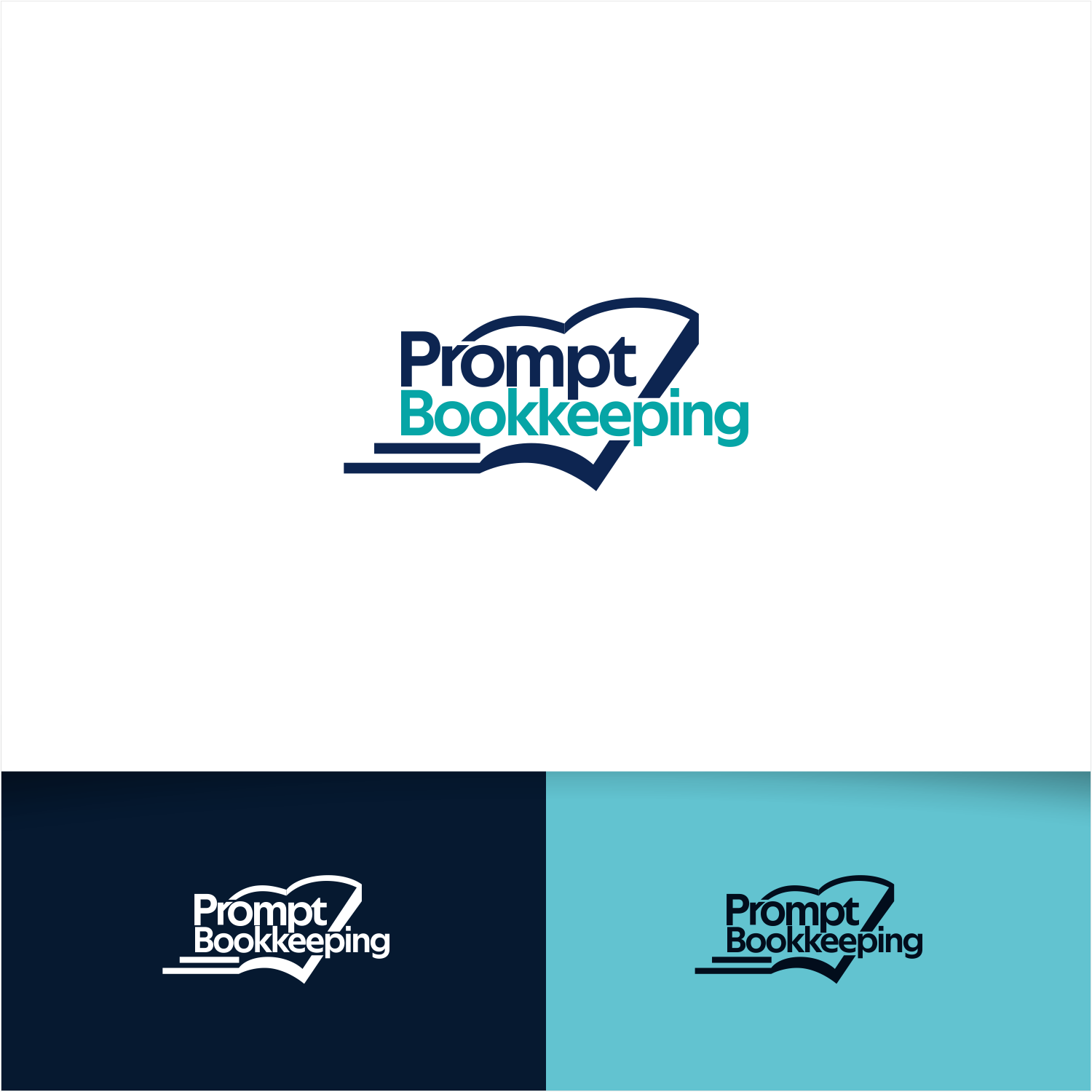 Logo Design by Arham Hidayat for Prompt Bookkeeping | Design #27547758