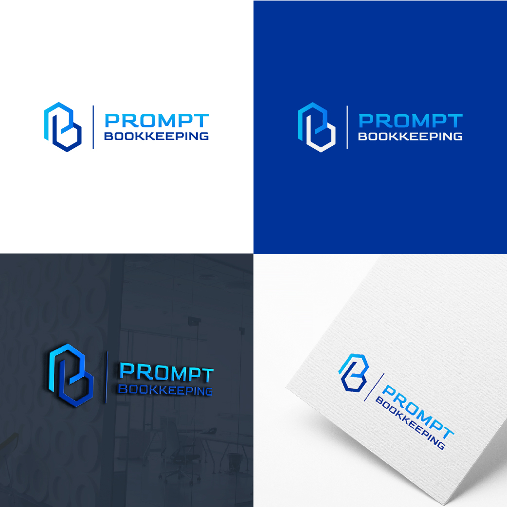 Logo Design by Mime Artworks for Prompt Bookkeeping | Design #27569579