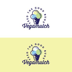 "Vegamulch" subtitle phrase "Feed the Good Bugs" | Diseño de Logo por Sujit Banerjee