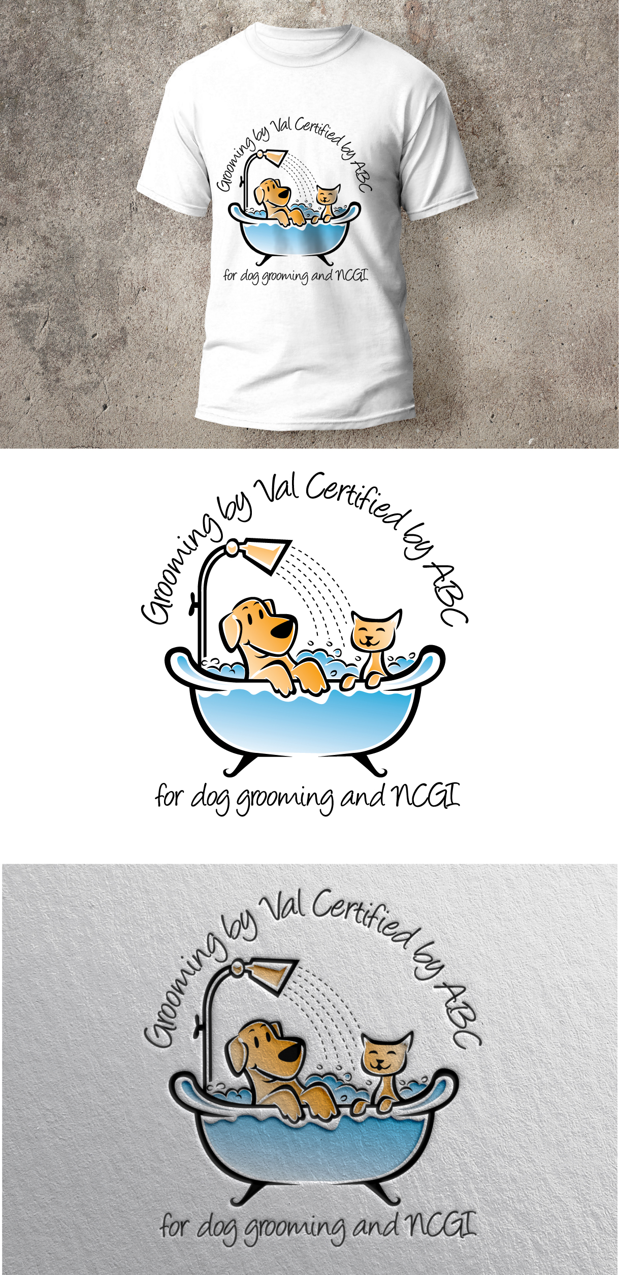 Logo Design by blue eye for Grooming by Val | Design #27539636