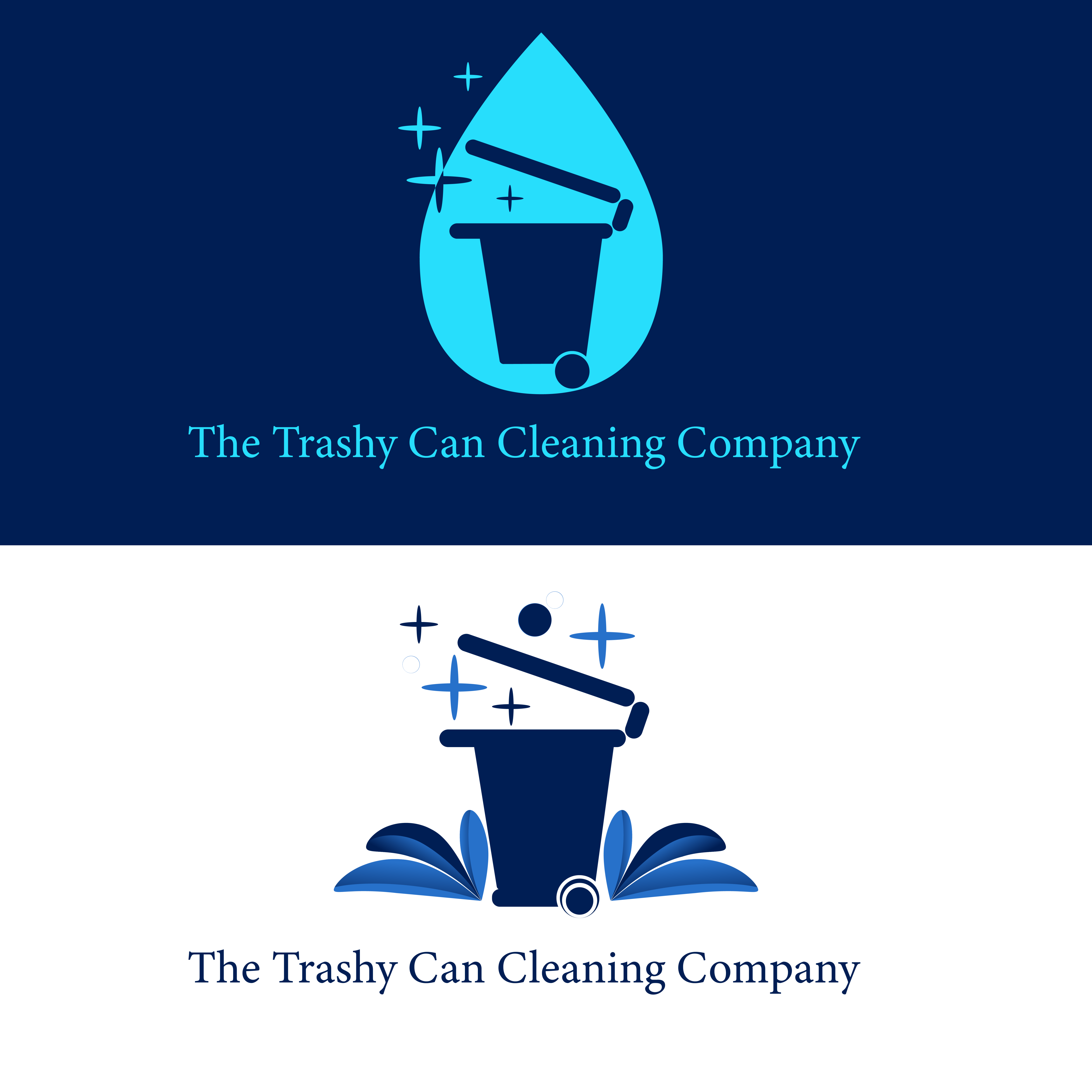 Logo Design by ielu for The Trashy Can Cleaning Company  | Design #27545861