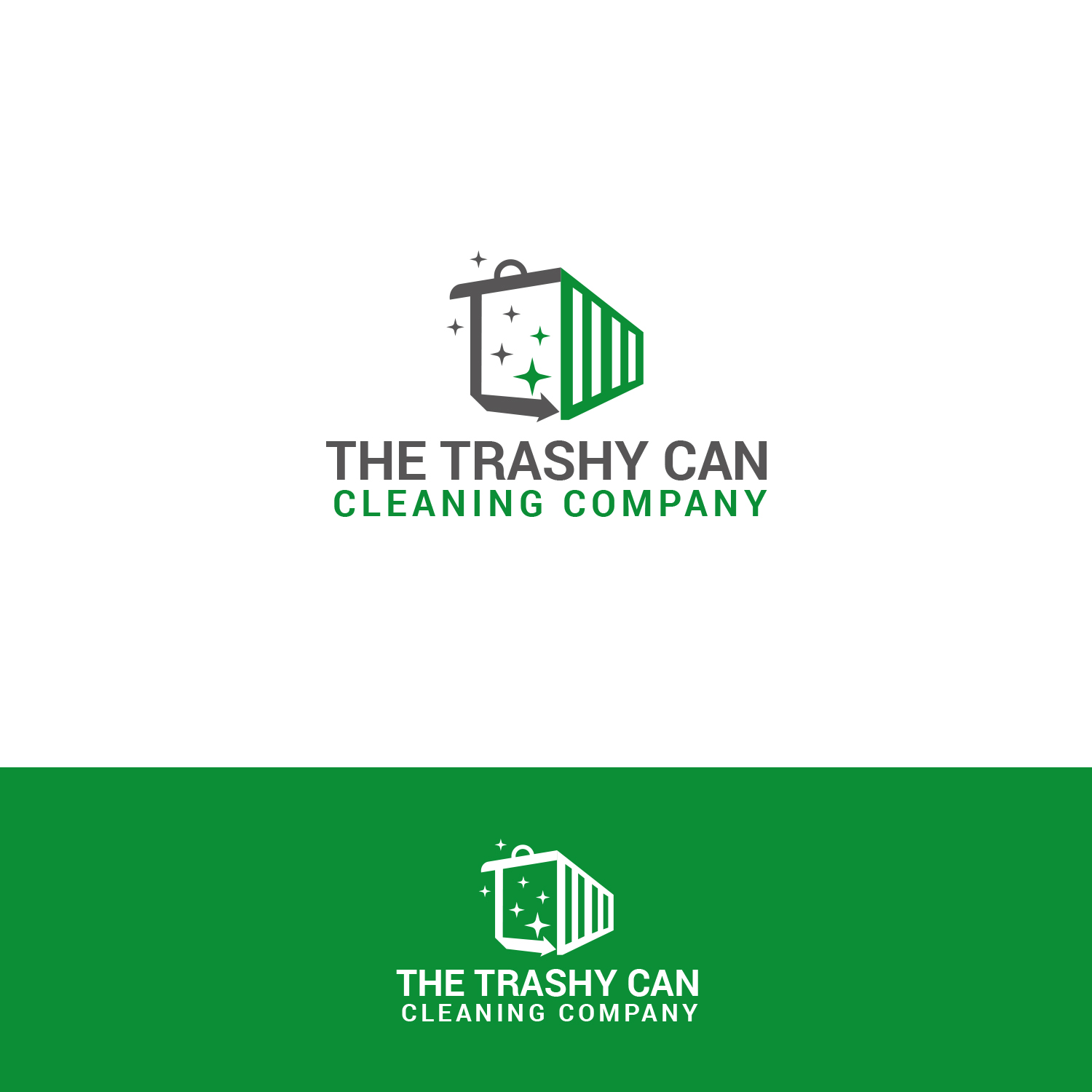Logo Design by Maxo-Biz for The Trashy Can Cleaning Company  | Design #27537221