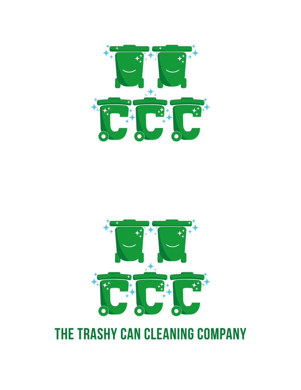 Logo Design by JK for The Trashy Can Cleaning Company  | Design #27543528