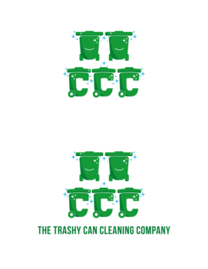 Logo Design by JK for The Trashy Can Cleaning Company  | Design: #27543528