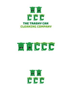 Logo Design by JK for The Trashy Can Cleaning Company  | Design: #27543529