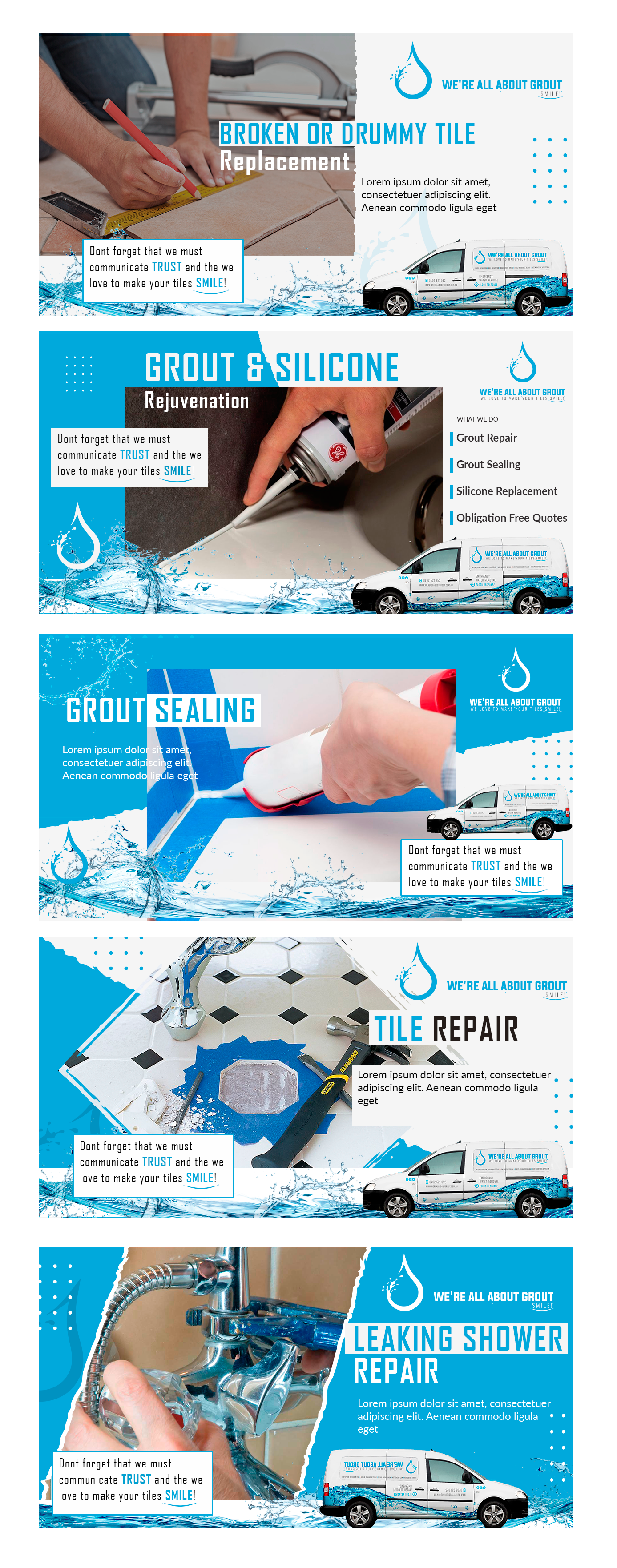 Design Facebook par tanya_gaysina59 pour Were All About Grout | Design #27572728