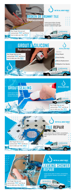 Design Facebook par tanya_gaysina59 pour Were All About Grout | Design : #27572728