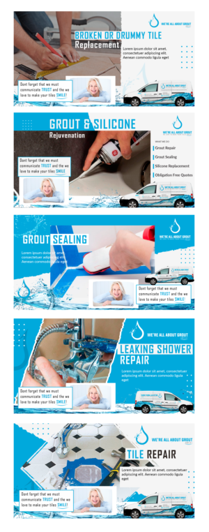 Design Facebook par tanya_gaysina59 pour Were All About Grout | Design : #27573287
