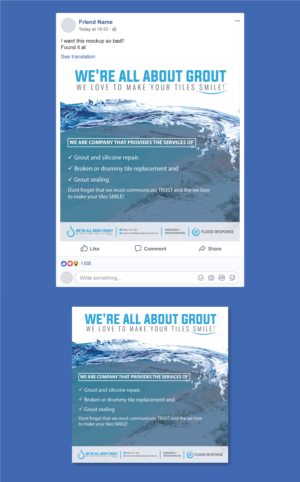 Facebook Design by artbitin for Were All About Grout | Design: #27561083