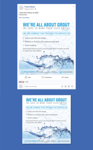 Facebook Design by artbitin for Were All About Grout | Design: #27572708