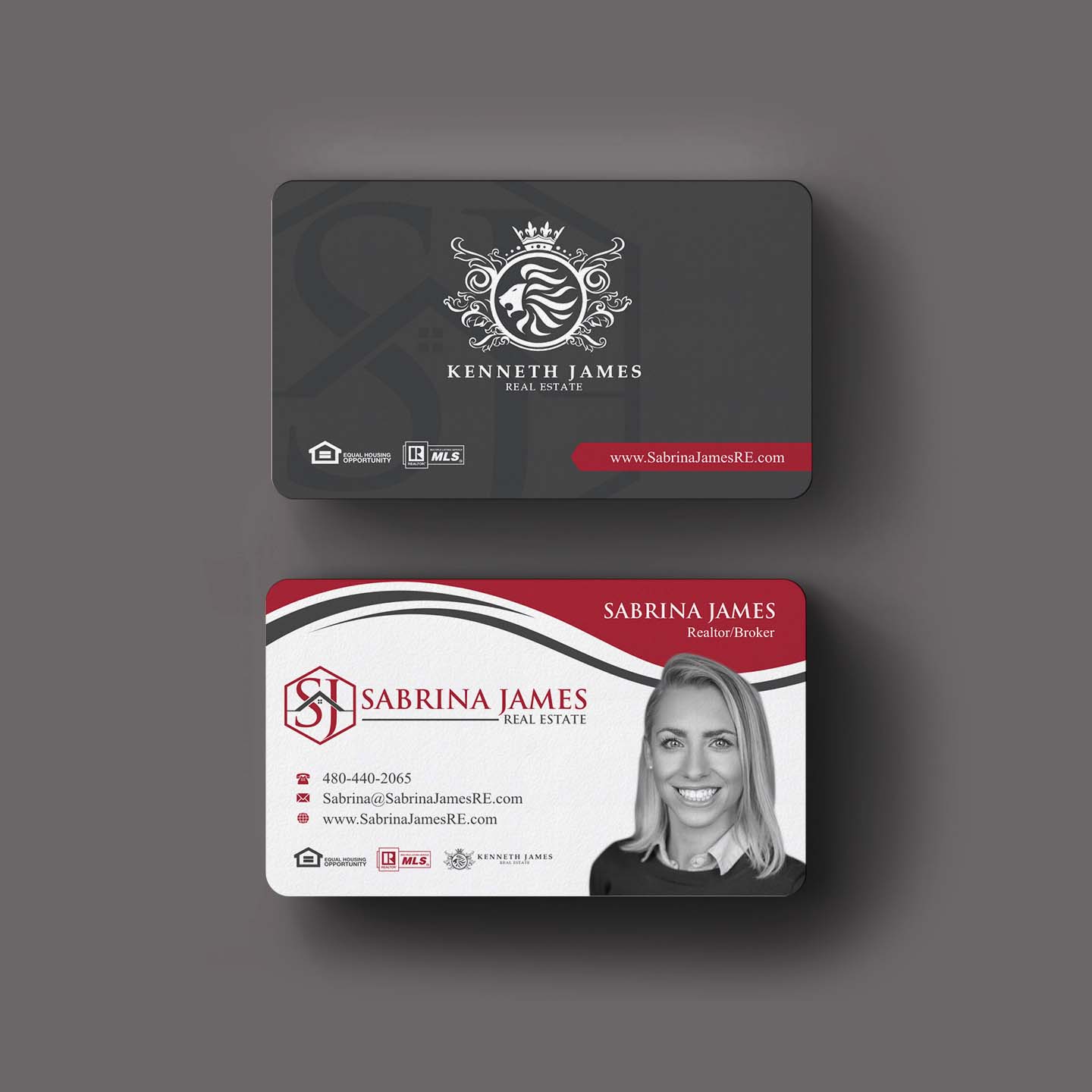 Business Card Design by INDIAN_Ashok for Sabrina James Real Estate | Design #27543707