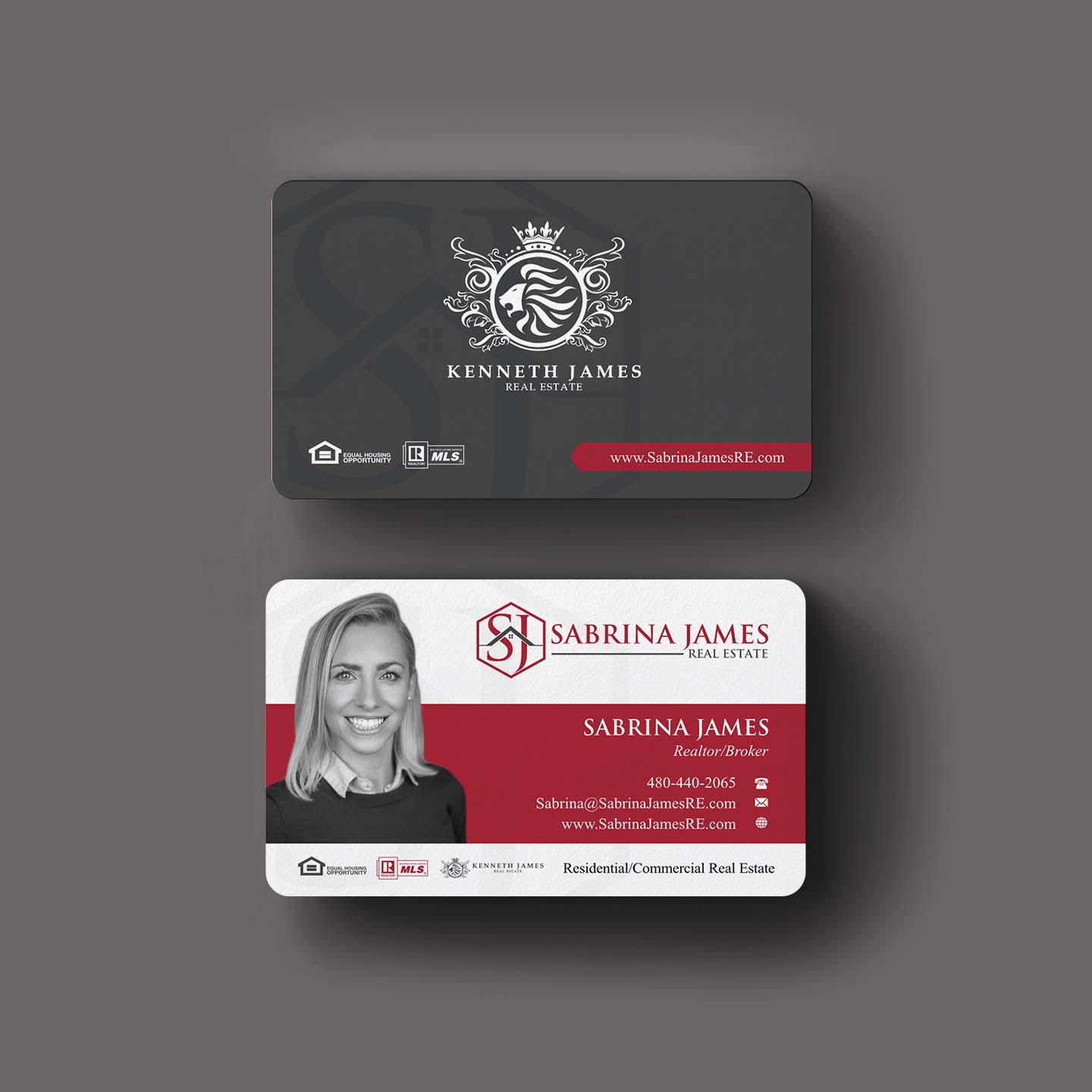 Business Card Design by INDIAN_Ashok for Sabrina James Real Estate | Design #27543709