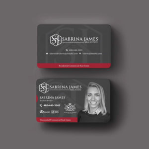 Business Card Design by INDIAN_Ashok for Sabrina James Real Estate | Design: #27543711