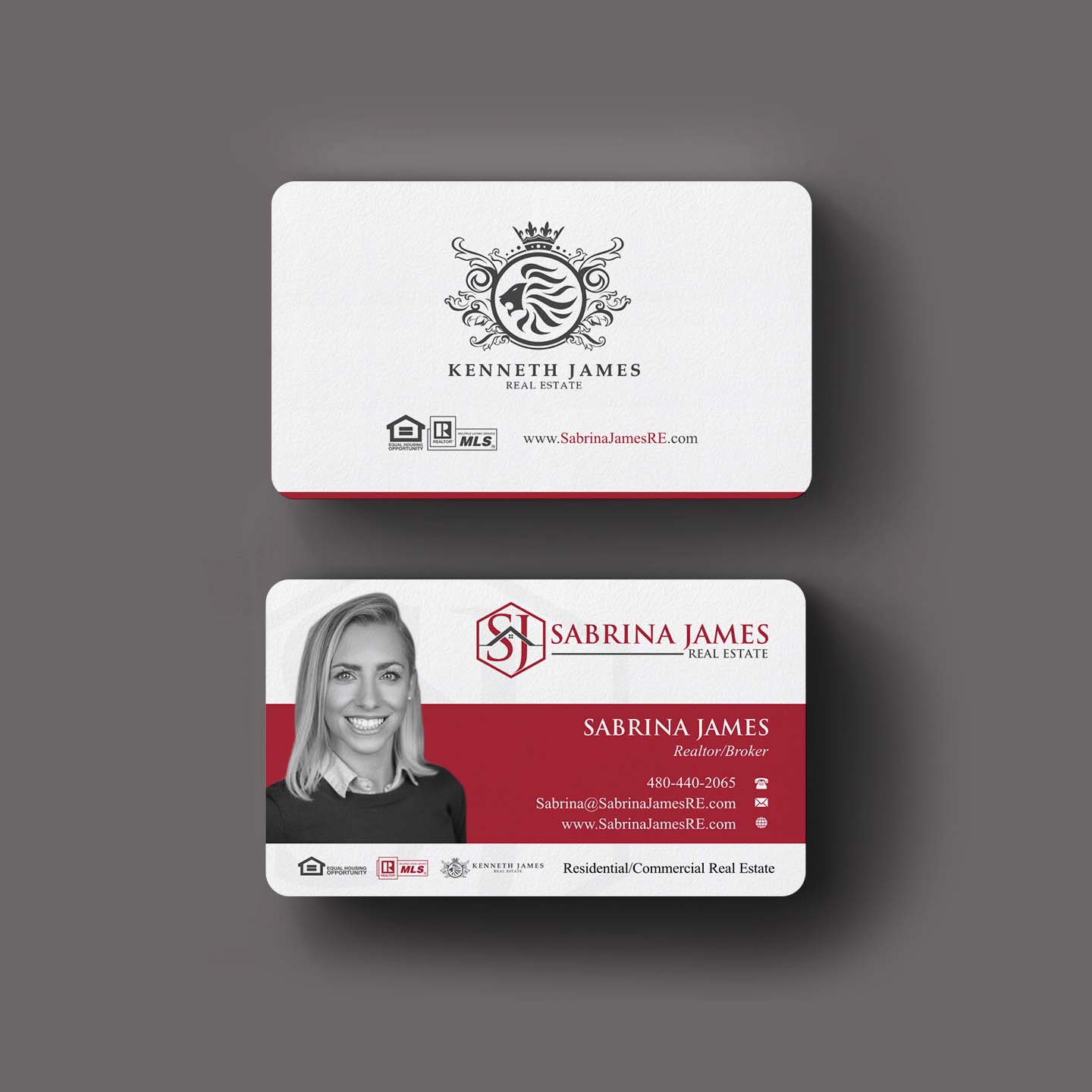 Business Card Design by INDIAN_Ashok for Sabrina James Real Estate | Design #27543716