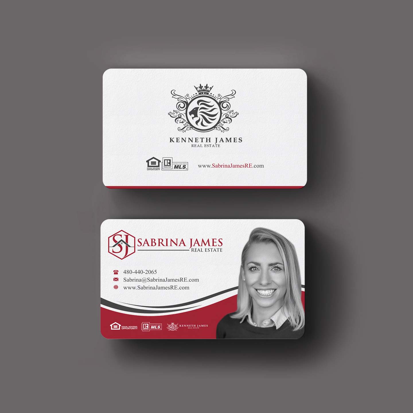 Business Card Design by INDIAN_Ashok for Sabrina James Real Estate | Design #27543722
