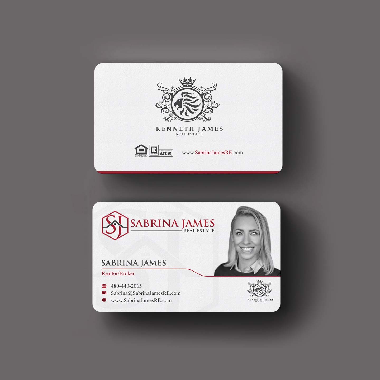 Business Card Design by INDIAN_Ashok for Sabrina James Real Estate | Design #27543731