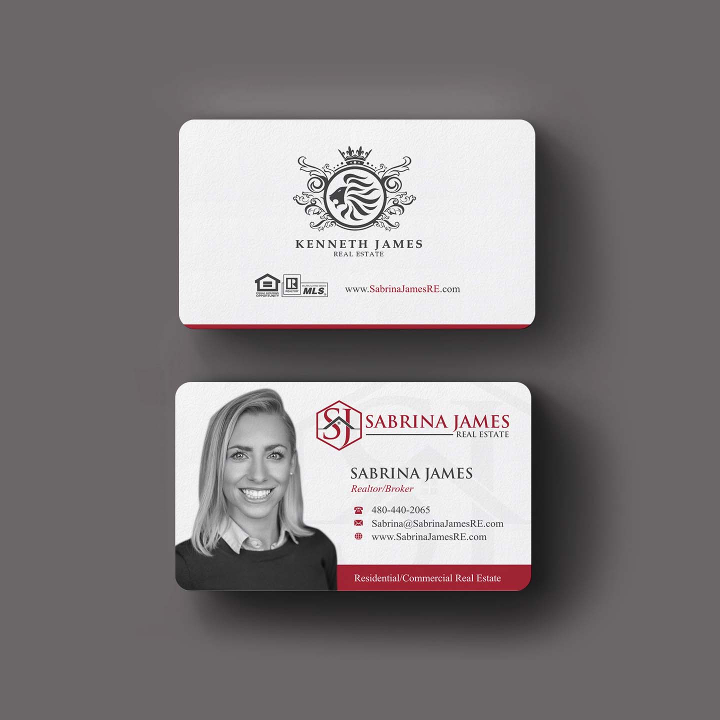Business Card Design by INDIAN_Ashok for Sabrina James Real Estate | Design #27543733
