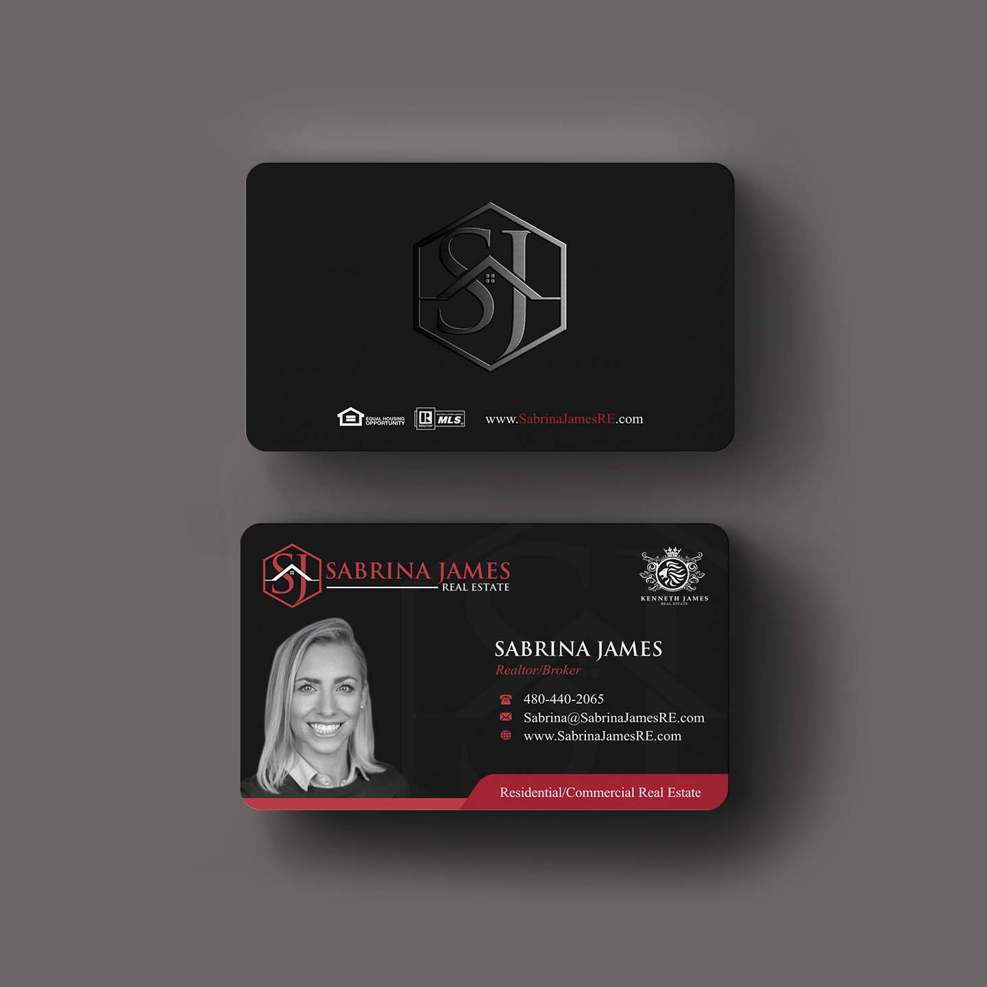 Business Card Design by INDIAN_Ashok for Sabrina James Real Estate | Design #27543734