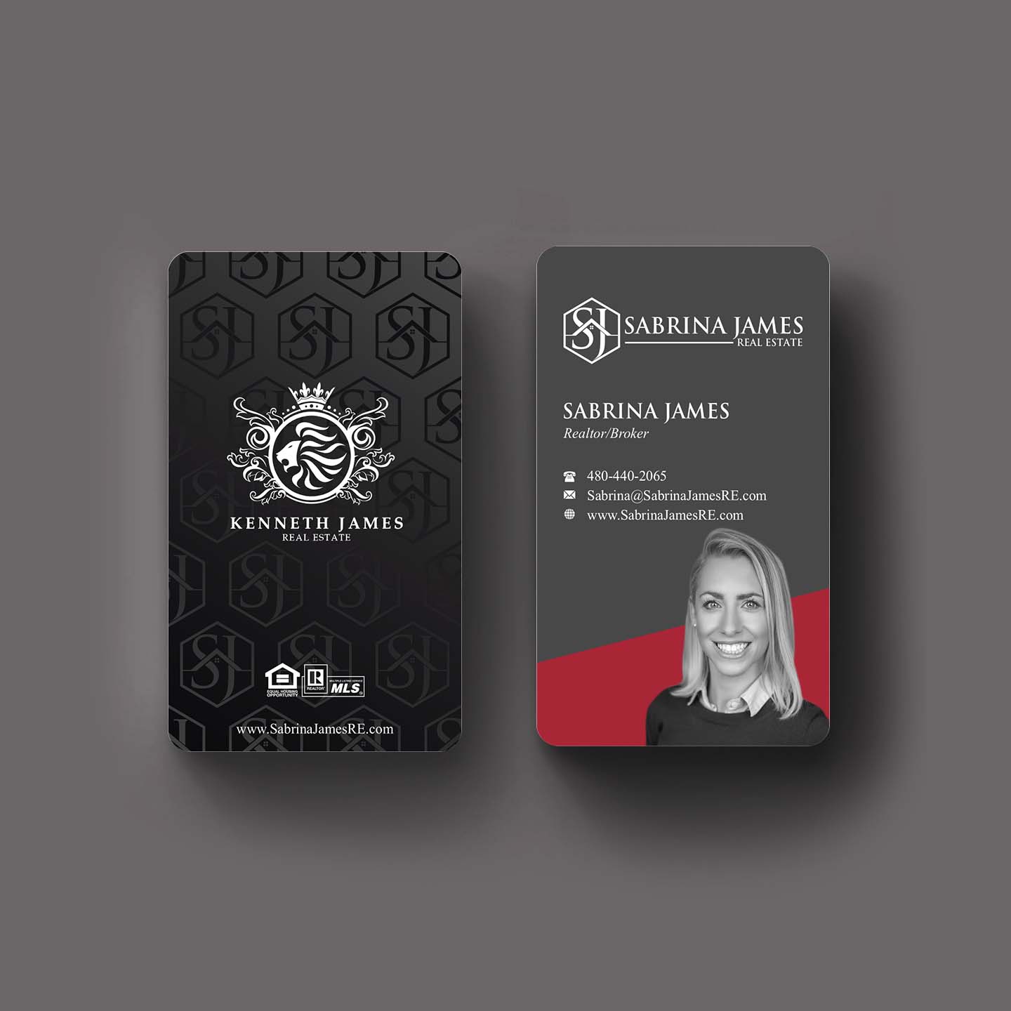 Business Card Design by INDIAN_Ashok for Sabrina James Real Estate | Design #27543739
