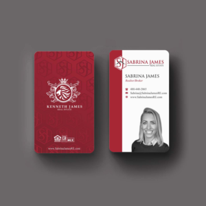 Business Card Design by INDIAN_Ashok for Sabrina James Real Estate | Design: #27543741