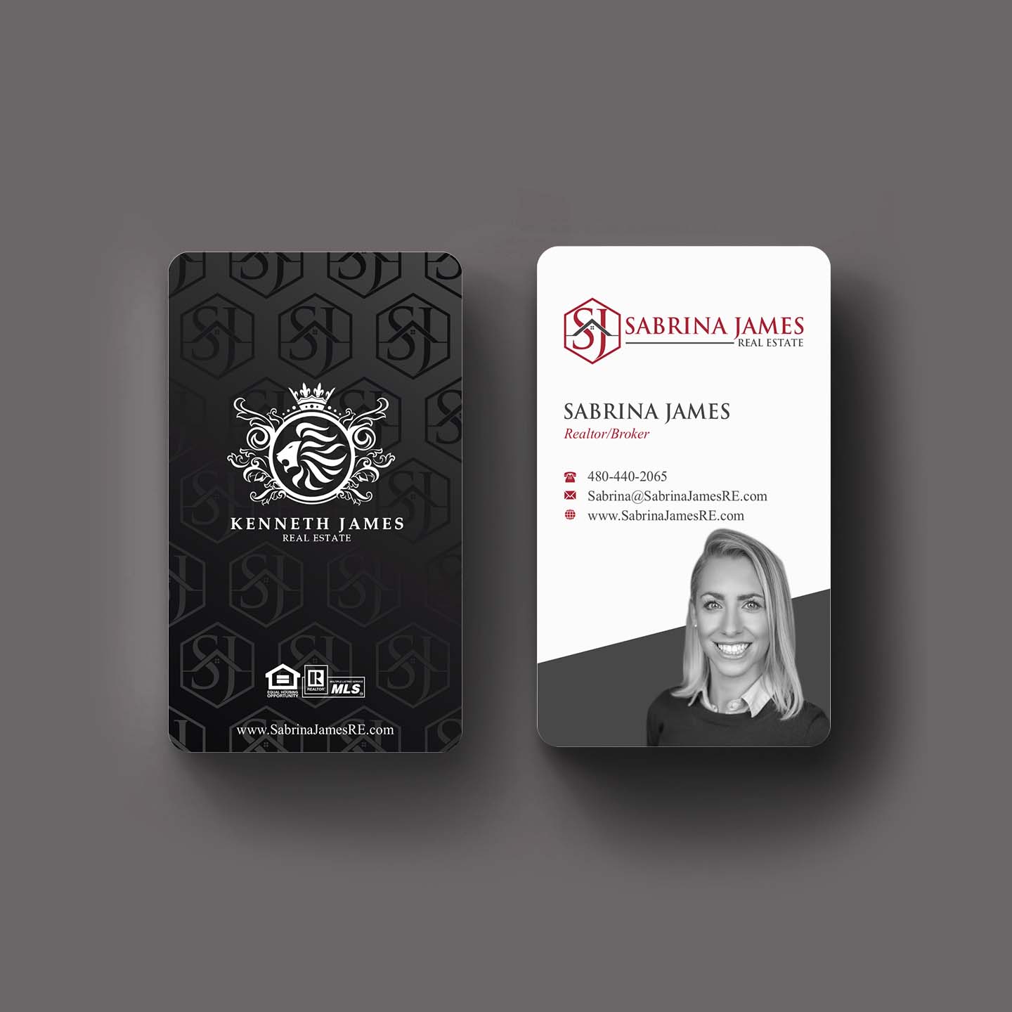 Business Card Design by INDIAN_Ashok for Sabrina James Real Estate | Design #27543746