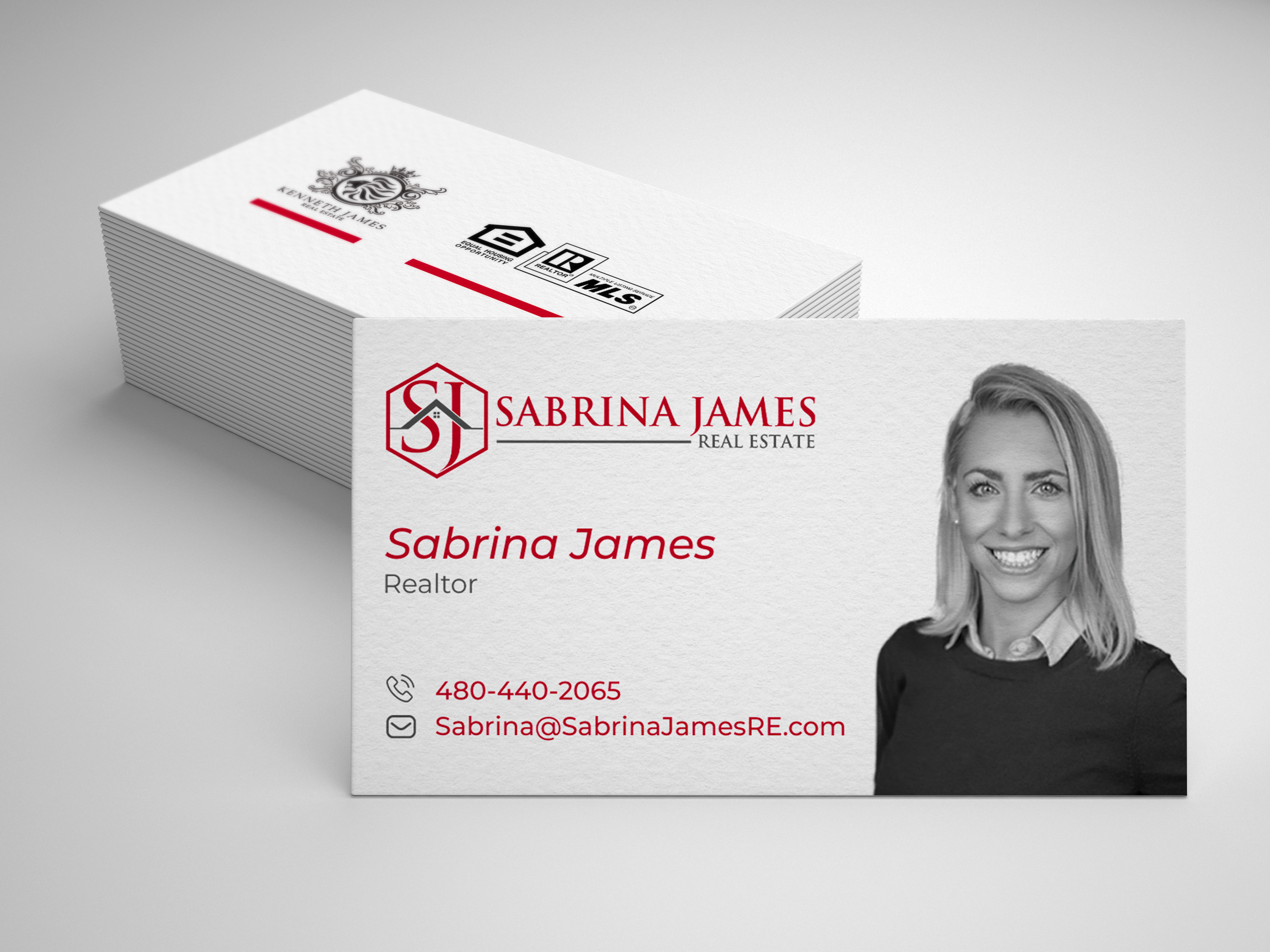Business Card Design by Riyad for Sabrina James Real Estate | Design #27542334