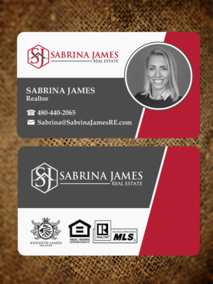Business Card Design by JK18 for Sabrina James Real Estate | Design: #27541615