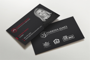 Business Card Design by LAXMI DESIGNHUB for Sabrina James Real Estate | Design: #27543165