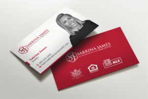 Business Card Design by LAXMI DESIGNHUB for Sabrina James Real Estate | Design: #27543172