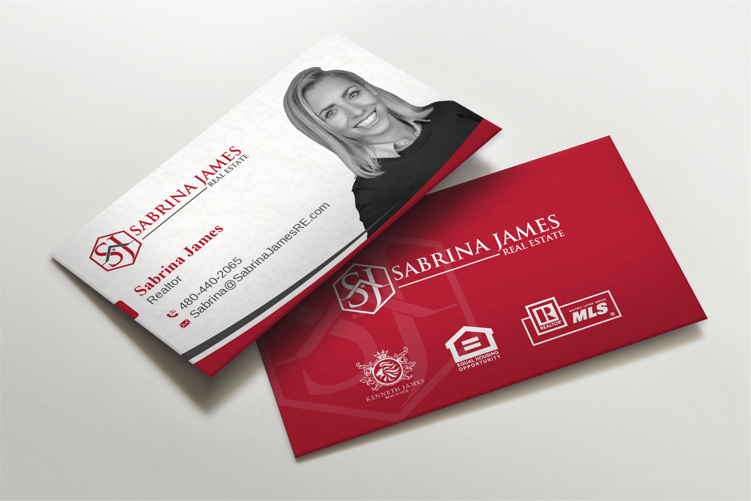 Diseño de Tarjeta de Presentación por LAXMI DESIGNHUB para Sabrina James Real Estate | Diseño #27543173