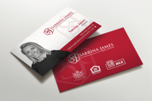 Business Card Design by LAXMI DESIGNHUB for Sabrina James Real Estate | Design: #27543184