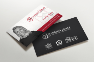 Business Card Design by LAXMI DESIGNHUB for Sabrina James Real Estate | Design: #27543187