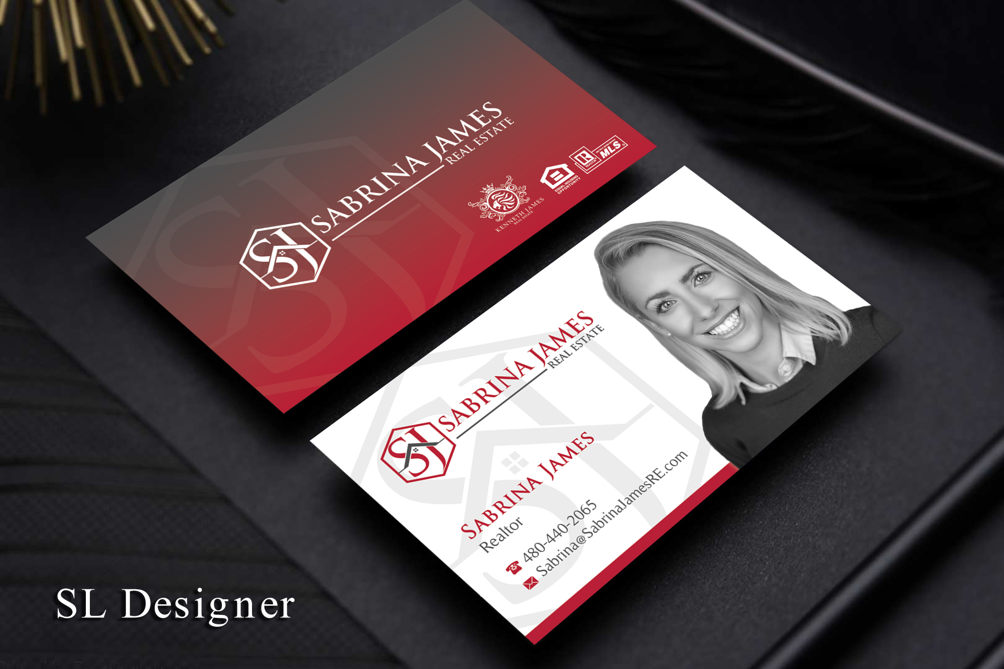 Business Card Design by SL Designer for Sabrina James Real Estate | Design #27542500