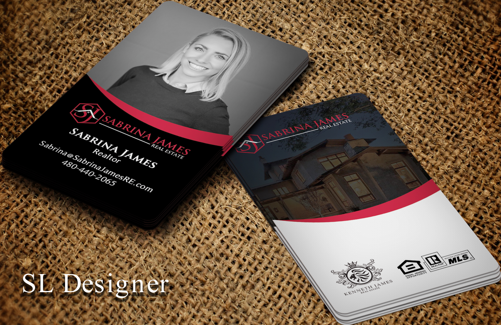 Business Card Design by SL Designer for Sabrina James Real Estate | Design #27542504