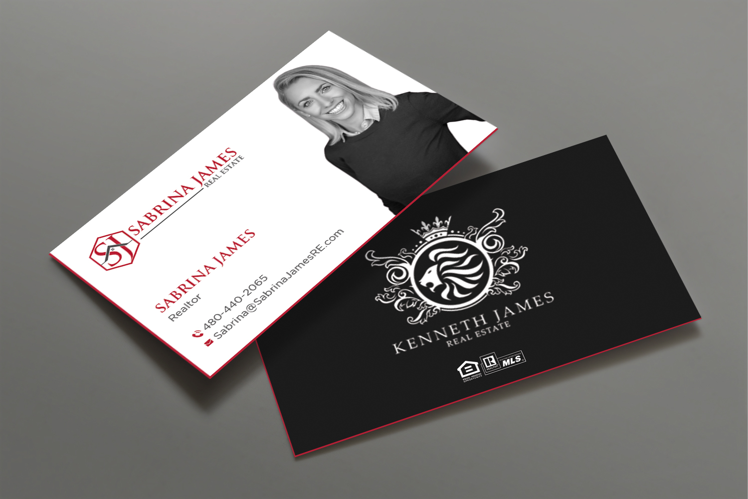 Business Card Design by DesignShout for Sabrina James Real Estate | Design #27542536